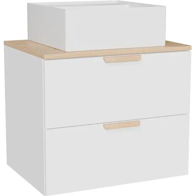 Unique Mobile Bagno Sospeso Con Lavabo Da Appoggio Quadrato Bianco L60 Cm – Avoreli Unique Mobile Bagno Sospeso Con Lavabo Da Appoggio Quadrato Bianco L60 Cm – Avoreli