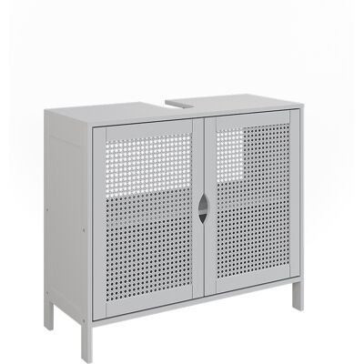 Vicco Mobile Sottolavabo Per Bagno Liora, Bianco, 68 X 60 Cm Con 2 Porte, Vicco Mobile Sottolavabo Per Bagno Liora, Bianco, 68 X 60 Cm Con 2 Porte,