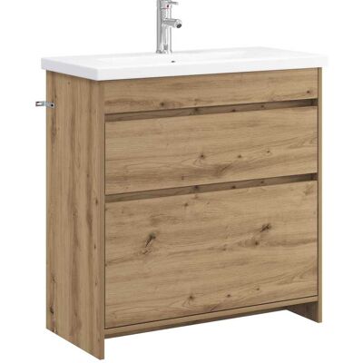VIDAXL Set Di Mobili Per Il Bagno Rovere Artigianale 81 X 40 X VIDAXL Set Di Mobili Per Il Bagno Rovere Artigianale 81 X 40 X