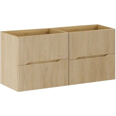 Unique Mobile Sotto Lavabo Sospeso Scanalato Naturale Chiaro 120 Cm - Oriso Unique Mobile Sotto Lavabo Sospeso Scanalato Naturale Chiaro 120 Cm - Oriso