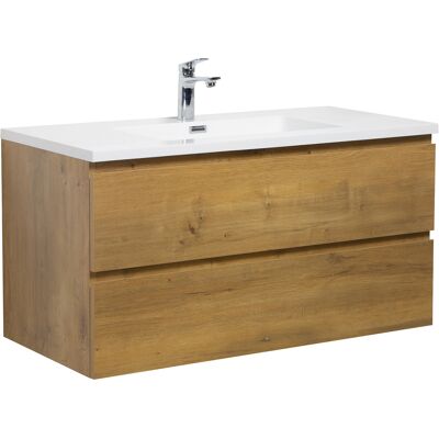 BADPLAATS - Angela 100cm Rovere - 100 cm - Rovere - Bathroom Vanity BADPLAATS - Angela 100cm Rovere - 100 cm - Rovere - Bathroom Vanity