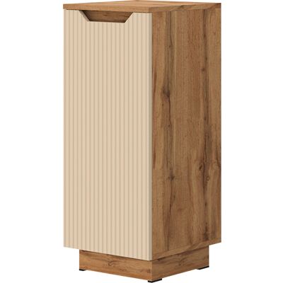 Vicco Mobiletto Bagno Lotta, Rovere/cashmere A Righe, 33.4 X 81.9 Cm, Vicco Mobiletto Bagno Lotta, Rovere/cashmere A Righe, 33.4 X 81.9 Cm,