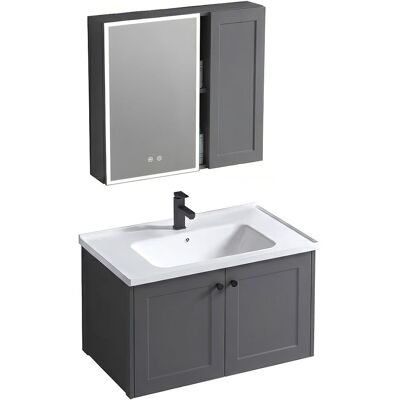 REA Set Di Mobili Da Bagno Con Lavabo Monti 60cm Grey REA Set Di Mobili Da Bagno Con Lavabo Monti 60cm Grey