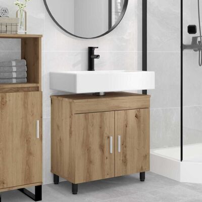VIDAXL Mobiletto Da Bagno Rovere Artigianale 60 X 35 X 60 Cm VIDAXL Mobiletto Da Bagno Rovere Artigianale 60 X 35 X 60 Cm