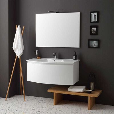Unità bagno curva da parete Kiamami Valentina - Bianco Unità bagno curva da parete Kiamami Valentina - Bianco