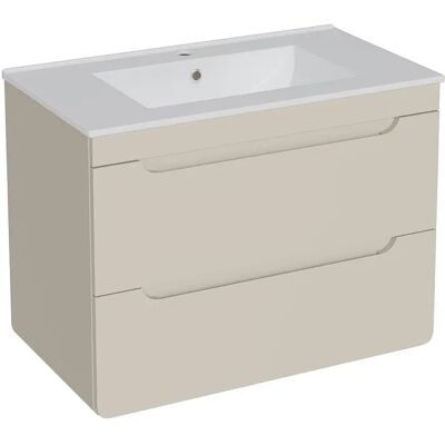 Unique Mobile Bagno Sospeso Con Lavabo Da Incasso Beige 80 Cm - Aruba Unique Mobile Bagno Sospeso Con Lavabo Da Incasso Beige 80 Cm - Aruba