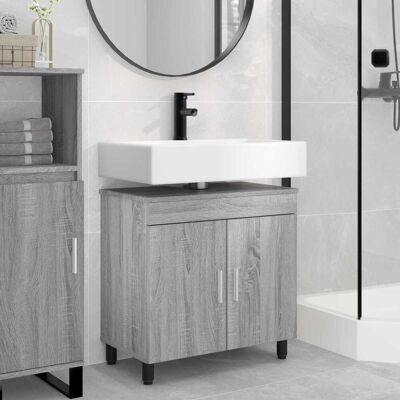 VIDAXL Mobiletto Da Bagno Sonoma Grigio 60 X 35 X 60 Cm VIDAXL Mobiletto Da Bagno Sonoma Grigio 60 X 35 X 60 Cm