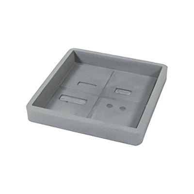 ALTRO Sottovaso Quadro Snq 40cm Grigio Anticato ALTRO Sottovaso Quadro Snq 40cm Grigio Anticato