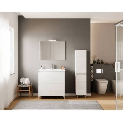 MARCA Colonna Bagno Lisbona Rovere Bianco MARCA Colonna Bagno Lisbona Rovere Bianco