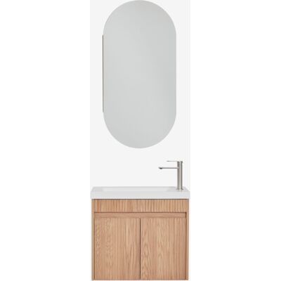 SKLUM Set Di Mobili Da Bagno Sospesi In Legno Con Lavabo Integrato Narek SKLUM Set Di Mobili Da Bagno Sospesi In Legno Con Lavabo Integrato Narek