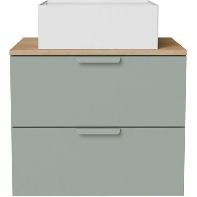 Unique Mobile Bagno Sospeso Con Lavabo Da Appoggio Quadrato Verde Mandorla L60 Cm – Avoreli Unique Mobile Bagno Sospeso Con Lavabo Da Appoggio Quadrato Verde Mandorla L60 Cm – Avoreli