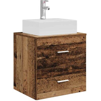 VIDAXL Mobile Lavabo Da Parete Legno Antico 49,5 X 41 X 62,5 Cm VIDAXL Mobile Lavabo Da Parete Legno Antico 49,5 X 41 X 62,5 Cm