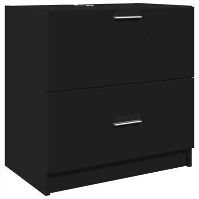 HELLOSHOP26 Mobiletto Salvaspazio Nero Per Lavabo 59 X 37 X 59 Cm Design Moderno In Legno Composito Nero 020049532 HELLOSHOP26 Mobiletto Salvaspazio Nero Per Lavabo 59 X 37 X 59 Cm Design Moderno In Legno Composito Nero 020049532