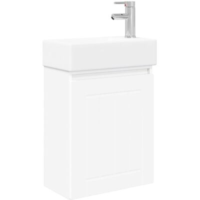 VIDAXL Mobile Bagno Con Rubinetto Bianco 45,5 X 25,5 X 84 Cm VIDAXL Mobile Bagno Con Rubinetto Bianco 45,5 X 25,5 X 84 Cm