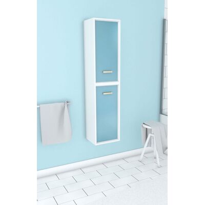 AURLANE - Colonna Da Bagno Scandinava Appeso Bianco - H150xp25xl35cm - Nordik Vatten AURLANE - Colonna Da Bagno Scandinava Appeso Bianco - H150xp25xl35cm - Nordik Vatten