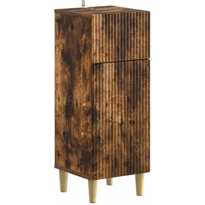 VIDAXL Mobiletto Da Bagno Arnhem Rovere Fumo 30 X 31 X 80 Cm VIDAXL Mobiletto Da Bagno Arnhem Rovere Fumo 30 X 31 X 80 Cm
