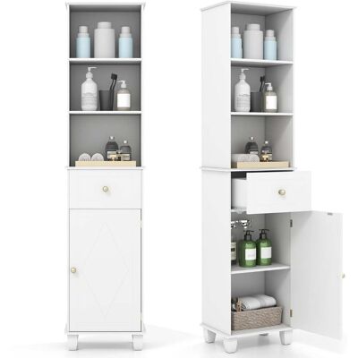 HELLOSHOP26 Mobile Contenitore Alto 40 X 30 X 172 Cm Con 3 Ripiani Aperti Seduta Ergonomica Stile Moderno Mdf Bianco 200019088 HELLOSHOP26 Mobile Contenitore Alto 40 X 30 X 172 Cm Con 3 Ripiani Aperti Seduta Ergonomica Stile Moderno Mdf Bianco 200019088