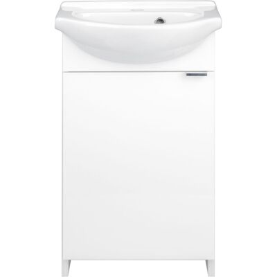 OEM Mobile Da Bagno A Pavimento Con Lavabo Integrato, Modello 40 Kredo Bianco OEM Mobile Da Bagno A Pavimento Con Lavabo Integrato, Modello 40 Kredo Bianco