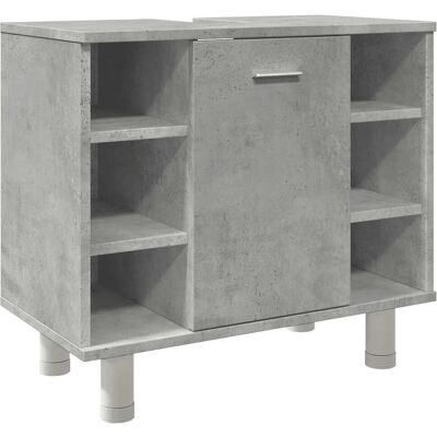 HELLOSHOP26 Mobiletto Da Bagno Salvaspazio Di Design 60 X 32 X 53,5 Cm Realizzato In Legno Composito Color Grigio Cemento 020050776 HELLOSHOP26 Mobiletto Da Bagno Salvaspazio Di Design 60 X 32 X 53,5 Cm Realizzato In Legno Composito Color Grigio Cemento 020050776