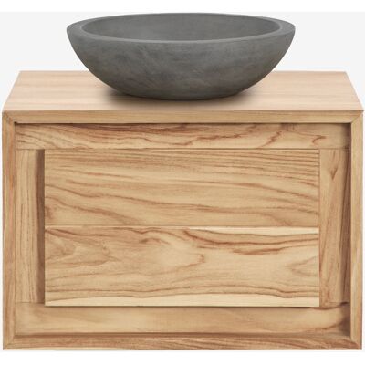 SKLUM Set Di Mobili Da Bagno Sospesi 60x45 Cm In Legno Di Teak Jabari SKLUM Set Di Mobili Da Bagno Sospesi 60x45 Cm In Legno Di Teak Jabari