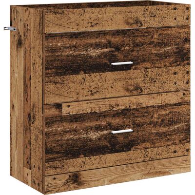VIDAXL Mobiletto Da Bagno Sotto Lavabo Legno Antico VIDAXL Mobiletto Da Bagno Sotto Lavabo Legno Antico