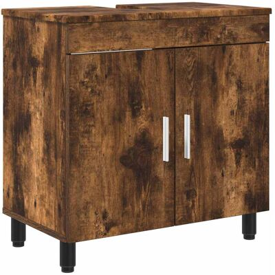 VIDAXL Mobiletto Da Bagno Rovere Fumo 60 X 35 X 60 Cm VIDAXL Mobiletto Da Bagno Rovere Fumo 60 X 35 X 60 Cm