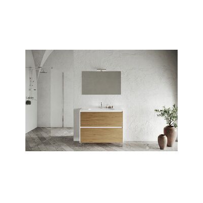 MARCA Mobile Bagno Lisbona 2c 100 Bianco L./rov.naturale MARCA Mobile Bagno Lisbona 2c 100 Bianco L./rov.naturale