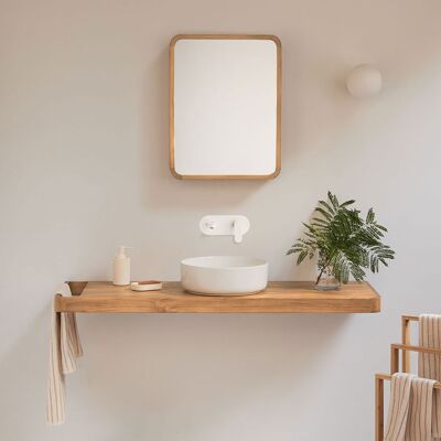 SKLUM Set Di Mobili Da Bagno Sospeso 130x45 Cm In Legno Di Teak Neill SKLUM Set Di Mobili Da Bagno Sospeso 130x45 Cm In Legno Di Teak Neill