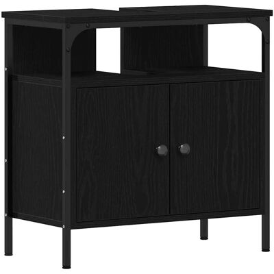 HELLOSHOP26 Mobile Bagno Dal Design Moderno 60 X 30 X 60 Cm Ampio Spazio Contenitivo Legno Di Rovere Nero 020051854 HELLOSHOP26 Mobile Bagno Dal Design Moderno 60 X 30 X 60 Cm Ampio Spazio Contenitivo Legno Di Rovere Nero 020051854