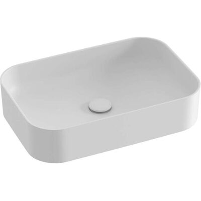 RAVAK Ceramic - Lavabo Da Appoggio 55x37 Cm, Senza Troppopieno, Senza Foro Per Miscelatore, Bianco Opaco Xjx0e155004 RAVAK Ceramic - Lavabo Da Appoggio 55x37 Cm, Senza Troppopieno, Senza Foro Per Miscelatore, Bianco Opaco Xjx0e155004