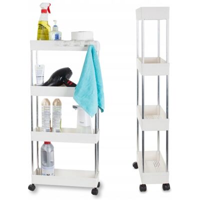 OEM Scaffale Da Bagno, Mobile Da Cucina, Scaffalatura Mobile Su Ruote, 4 Livelli OEM Scaffale Da Bagno, Mobile Da Cucina, Scaffalatura Mobile Su Ruote, 4 Livelli