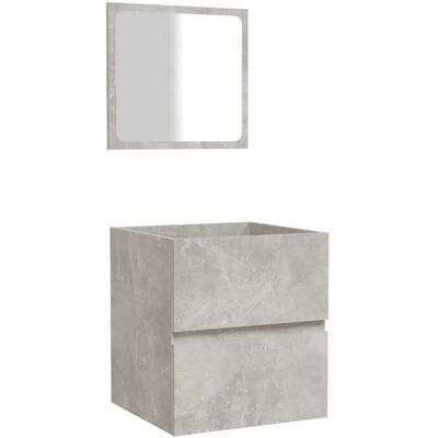 HELLOSHOP26 Mobiletto Da Bagno Con Specchio Ampio Vano Contenitore 41 X 38,5 X 45 Cm Legno Grigio Cemento 020047832 HELLOSHOP26 Mobiletto Da Bagno Con Specchio Ampio Vano Contenitore 41 X 38,5 X 45 Cm Legno Grigio Cemento 020047832