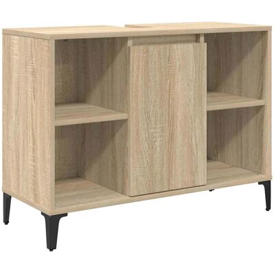 HELLOSHOP26 Mobiletto Rustico Per Lavabo Con Ripiano 80 X 33 X 60 Cm Ampio Spazio Contenitivo Bagno Legno Composito Di Rovere Sonoma 020052711 HELLOSHOP26 Mobiletto Rustico Per Lavabo Con Ripiano 80 X 33 X 60 Cm Ampio Spazio Contenitivo Bagno Legno Composito Di Rovere Sonoma 020052711