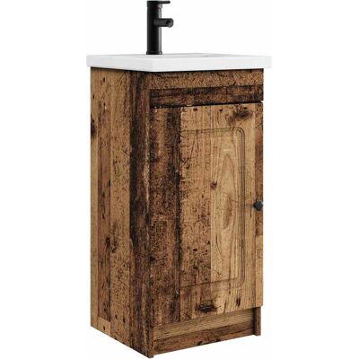 VIDAXL Mobile Da Bagno Con Lavabo Legno Antico 42 X 40 X 84,5 Cm VIDAXL Mobile Da Bagno Con Lavabo Legno Antico 42 X 40 X 84,5 Cm