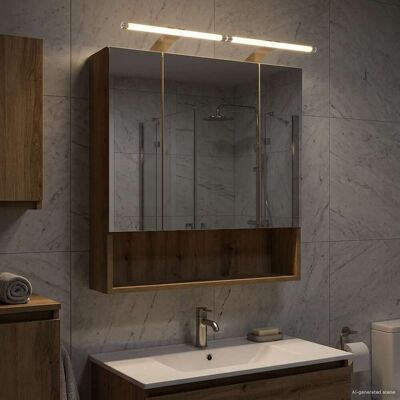 VIDAXL Mobiletto Per Specchio Da Bagno Rovere Artigianale VIDAXL Mobiletto Per Specchio Da Bagno Rovere Artigianale