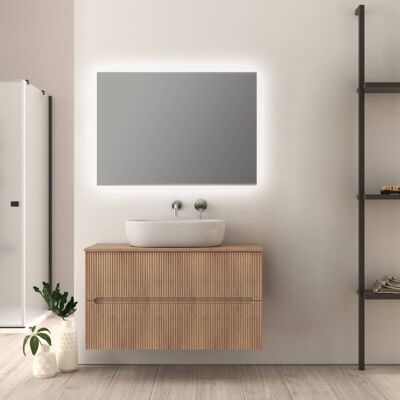BADEN HAUS Mobile Bagno Rovere Tabacco 100 Cm Cannettato Palermo BADEN HAUS Mobile Bagno Rovere Tabacco 100 Cm Cannettato Palermo