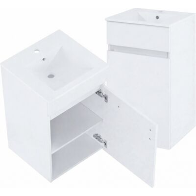 OEM Mobiletto Da Bagno Sospeso Con Lavabo, Bianco, 45x75,5 Cm, Niga OEM Mobiletto Da Bagno Sospeso Con Lavabo, Bianco, 45x75,5 Cm, Niga