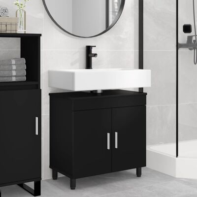 VIDAXL Mobiletto Da Bagno Nero 60 X 35 X 60 Cm Legno VIDAXL Mobiletto Da Bagno Nero 60 X 35 X 60 Cm Legno