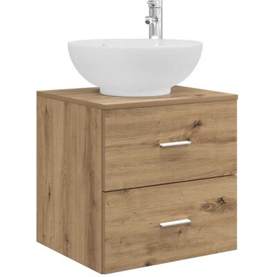 VIDAXL Mobile Lavabo Da Parete Rovere Artigianale VIDAXL Mobile Lavabo Da Parete Rovere Artigianale