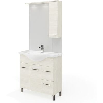 MARCA Mobile Bagno Rubino 2a+2c 85 Rovere Ghiaccio MARCA Mobile Bagno Rubino 2a+2c 85 Rovere Ghiaccio