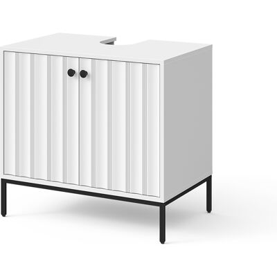 Vicco Mobile Sottolavabo Per Bagno Eliza, Ondulazione Bianca, 70 X 63 Cm, Vicco Mobile Sottolavabo Per Bagno Eliza, Ondulazione Bianca, 70 X 63 Cm,