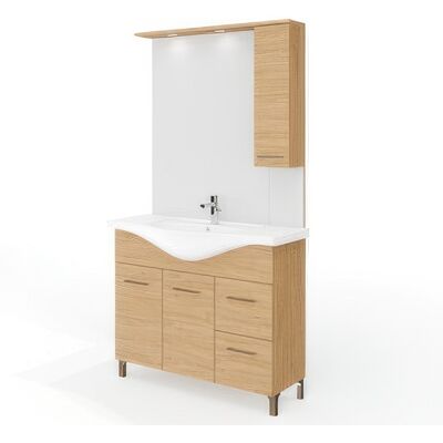 MARCA Mobile Bagno Rubino 2a+2c 105 Rovere Naturale MARCA Mobile Bagno Rubino 2a+2c 105 Rovere Naturale