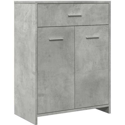 HELLOSHOP26 Mobiletto Da Bagno Classico Con 1 Cassetto E 2 Ante 60 X 33 X 80 Cm Legno Composito Grigio Cemento 020050837 HELLOSHOP26 Mobiletto Da Bagno Classico Con 1 Cassetto E 2 Ante 60 X 33 X 80 Cm Legno Composito Grigio Cemento 020050837