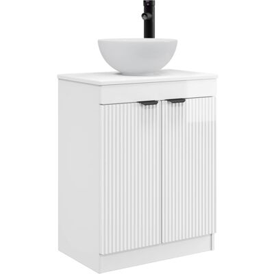 VIDAXL Mobile Da Bagno Con Lavabo Bianco Lucido 54 X 35 X 83 Cm VIDAXL Mobile Da Bagno Con Lavabo Bianco Lucido 54 X 35 X 83 Cm