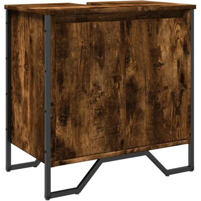 HELLOSHOP26 Mobile Bagno Dal Design Moderno 60 X 35 X 60 Cm Ampio Spazio Contenitivo Legno Composito Finitura Rovere Affumicato 020049570 HELLOSHOP26 Mobile Bagno Dal Design Moderno 60 X 35 X 60 Cm Ampio Spazio Contenitivo Legno Composito Finitura Rovere Affumicato 020049570