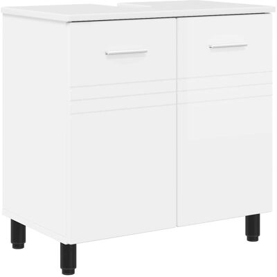 VIDAXL Mobiletto Da Bagno Bianco Lucido 60 X 35 X 60 Cm VIDAXL Mobiletto Da Bagno Bianco Lucido 60 X 35 X 60 Cm