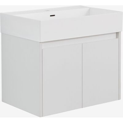 SKLUM Set Di Mobili Da Bagno Sospesi 60x40 Cm In Legno Con Lavabo Integrato Genevie SKLUM Set Di Mobili Da Bagno Sospesi 60x40 Cm In Legno Con Lavabo Integrato Genevie