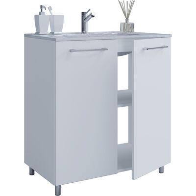 EBUY24 - Vcm 2 Pz Lavabo Lavabo Lavabo Larghezza Armadio Inferiore 60 Cm Mobili Bagno In Piedi Badinos (bianco) EBUY24 - Vcm 2 Pz Lavabo Lavabo Lavabo Larghezza Armadio Inferiore 60 Cm Mobili Bagno In Piedi Badinos (bianco)