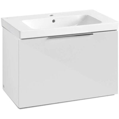 Villeroy & Boch Architectura - Mobiletto Con Lavabo, 75x47x42 Cm, 1 Cassetto, Ceramicplus, Bianco 4a8780r1svs Villeroy & Boch Architectura - Mobiletto Con Lavabo, 75x47x42 Cm, 1 Cassetto, Ceramicplus, Bianco 4a8780r1svs
