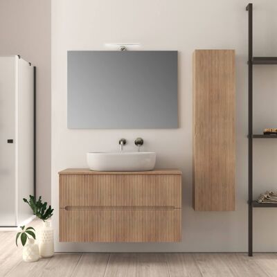 BADEN HAUS Mobile Bagno Rovere Tabacco 100 Cm Cannettato Palermo BADEN HAUS Mobile Bagno Rovere Tabacco 100 Cm Cannettato Palermo